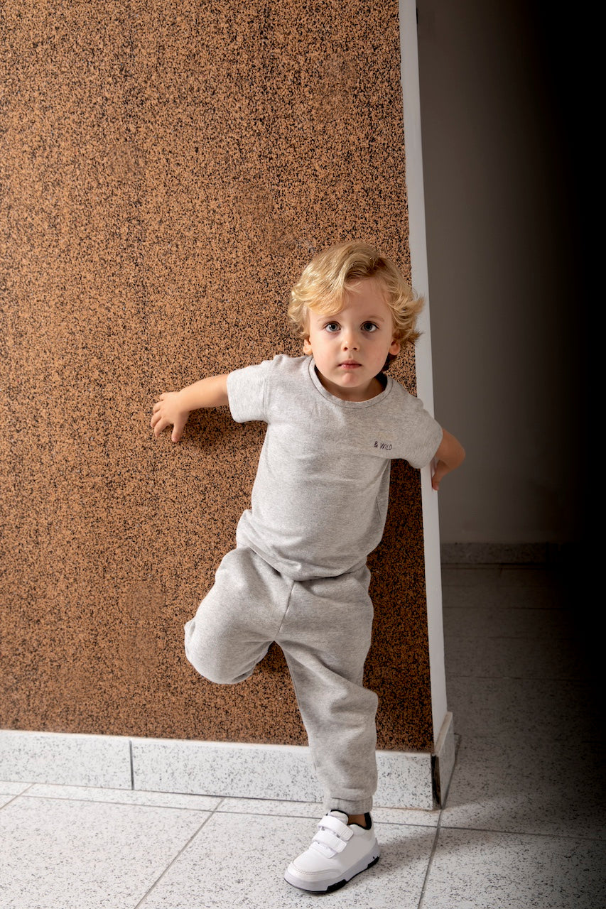 grey jersey baby shirt. louise | peter jo