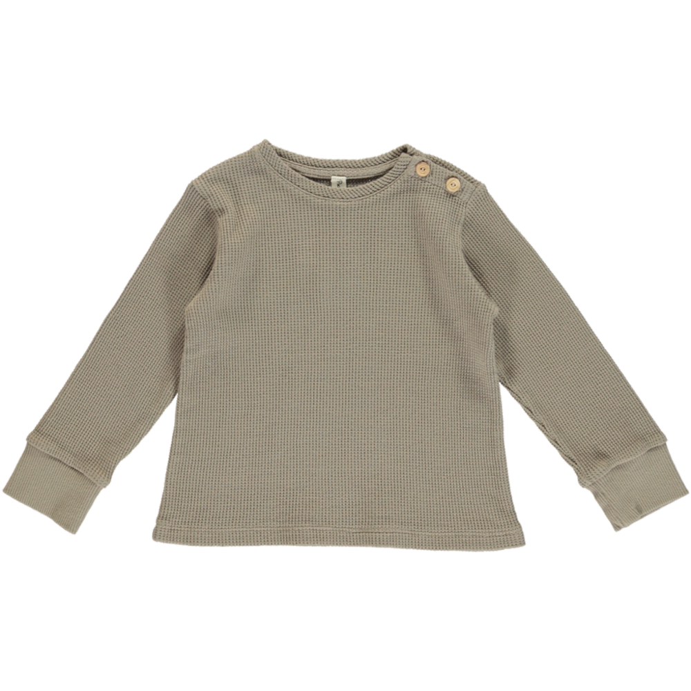 organic baby shirt jasmine coffee | peter jo