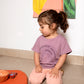 Organic Baby T-Shirt - Purple Rainbow Print