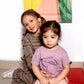Organic Baby T-Shirt - Purple Rainbow Print
