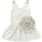 Linen Dress Chloe Sienna Cream Flower | Peter Jo Natural