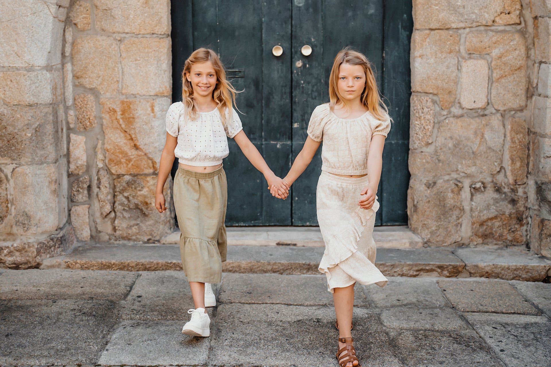 Linen Skirt Tulip Olive | Peter Jo Natural Clothing