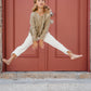 Linen Pants Dawn Sienna Cream | Peter Jo Natural Clothing
