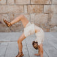 Cotton-Linen Shorts Phoebe Ginger Stone | Peter Jo