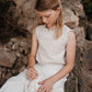 Linen Skirt Tulip Sienna Cream | Peter Jo Natural Clothing 