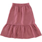 red linen skirt
